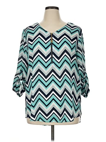 Roz & Ali 3/4 Sleeve Blouse (view 1)