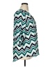 Roz & Ali 100% Polyester Chevron-herringbone Teal 3/4 Sleeve Blouse Size XL - photo 4
