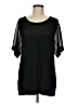 Ella Moss Black Short Sleeve Top Size M - photo 1