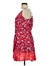 Express 100% Rayon Floral Red Casual Dress Size L - photo 5