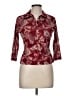 Fred David 100% Polyester Paisley Burgundy 3/4 Sleeve Blouse Size M - photo 1