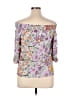 Papillon 100% Viscose Purple 3/4 Sleeve Blouse Size L - photo 2