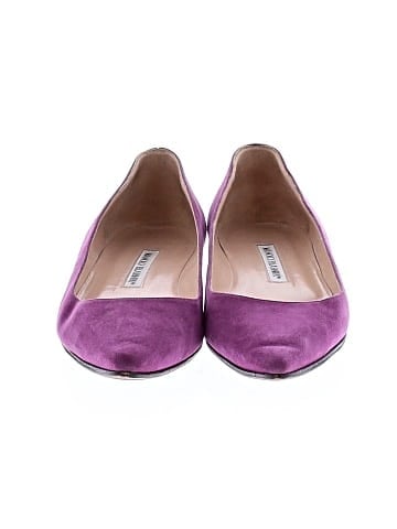 Manolo Blahnik Suede Flats (view 2)