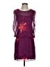 Express 100% Polyester Graphic Purple Cocktail Dress Size S - photo 1