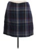 Boston Proper Plaid Blue Wool Skirt Size 10 - photo 2