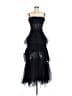 Betsy & Adam 100% Polyester Solid Black Cocktail Dress Size 6 - photo 1