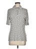 Lizzie Driver Houndstooth Ivory Short Sleeve Turtleneck Size M - photo 1
