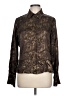 Worthington Floral Brown Long Sleeve Blouse Size L - photo 1