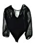 Express 100% Polyester Black Bodysuit Size S - photo 2