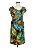 Tribal Tropical Teal Casual Dress Size M - photo 1