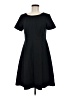 Talbots Solid Black Casual Dress Size 8 - photo 1