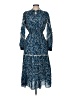 Intermix Paisley Blue Casual Dress Size 6 - photo 1