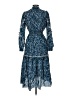 Intermix Paisley Blue Casual Dress Size 6 - photo 2