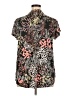 Serengeti Animal Print Black Short Sleeve Blouse Size 1X - photo 2