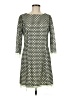 Dillard's 100% Polyester Houndstooth Green Casual Dress Size 6 (estimated) - photo 1