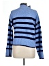 Ultra Flirt Stripes Blue Turtleneck Sweater Size L - photo 2