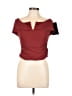Lulus Burgundy Short Sleeve Top Size L - photo 1