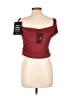 Lulus Burgundy Short Sleeve Top Size L - photo 2