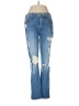 7 For All Mankind Hearts Blue Jeans Size 27 waist - photo 1