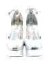 Larroudé Metallic Silver Heels Size 8 - photo 2