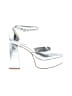 Larroudé Metallic Silver Heels Size 8 - photo 1