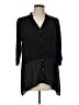 August Silk 100% Rayon Black 3/4 Sleeve Button-Down Shirt Size L - photo 1