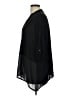 August Silk 100% Rayon Black 3/4 Sleeve Button-Down Shirt Size L - photo 5