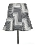 Everly 100% Polyester Graphic Gray White Casual Skirt Size M - photo 2