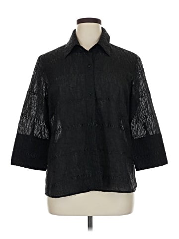 Joanna 3/4 Sleeve Button-Down Shirt (view 1)