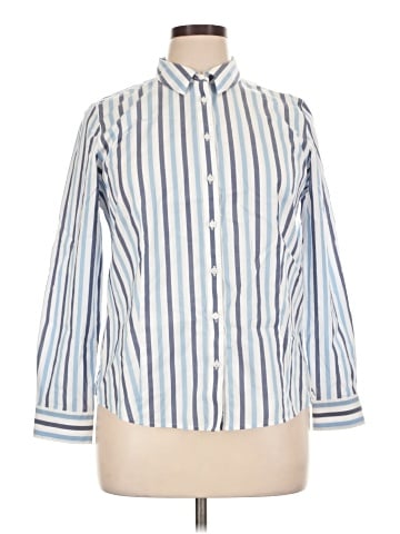 Talbots 3/4 Sleeve Button-Down Shirt (view 1)