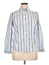 Talbots Stripes Blue 3/4 Sleeve Button-Down Shirt Size 16 Petite - photo 1