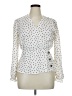 Almost Famous 100% Polyester Polka Dots Ivory Long Sleeve Blouse Size XL - photo 1