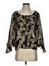Notations 100% Polyester Gold 3/4 Sleeve Blouse Size S - photo 1
