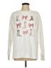 Francesca's Print Ivory White Sweatshirt Size L - photo 1