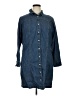 Lee 100% Cotton Blue 3/4 Sleeve Button-Down Shirt Size 0X - photo 1