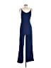 Storee 100% Polyester Solid Blue Jumpsuit Size M - photo 2