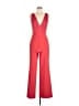 Alice + Olivia 100% Polyester Solid Red Jumpsuit Size 6 - photo 1