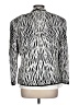 Leslie Fay 100% Polyester Animal Print Silver Blazer Size L - photo 2