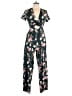 Volcom 100% Cotton Floral Green Jumpsuit Size 10 - photo 1