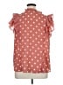 Peach Polka Dots Pink Short Sleeve Blouse Size 1X - photo 2