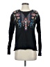 Johnny Was 100% Cotton Black Pullover Sweater Size XS - photo 1