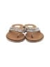 Yellow Box 100% Leather Silver Flip Flops Size 8 - photo 2