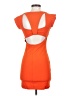 Bebe Solid Orange Cocktail Dress Size S - photo 2