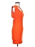 Bebe Solid Orange Cocktail Dress Size S - photo 4
