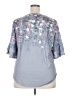 Ofeefan Gray Short Sleeve Blouse Size XXL - photo 2