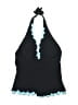 Profile Graphic Black Swimsuit Top Size 8 - photo 1