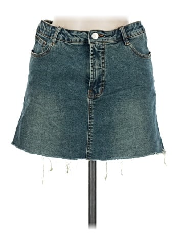 Bebe Denim Skirt (view 1)