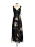 Aqua 100% Polyester Floral Black Cocktail Dress Size S - photo 1