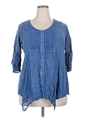 Roaman's 3/4 Sleeve Blouse (view 1)