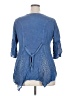 Roaman's 100% Rayon Blue 3/4 Sleeve Blouse Size 20 - photo 2